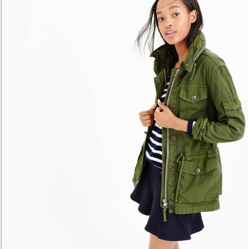 J. Crew XS Field Mechanic Jacket Green ASO Meghan Markle Favorite - Picture 8 of 10